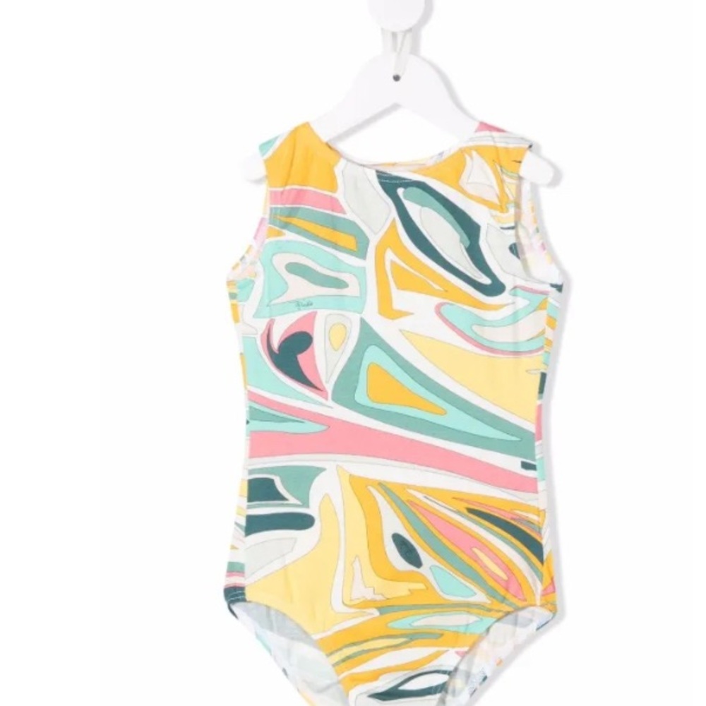 Emilio Pucci Multicolor Abstract Kids Bodysuit